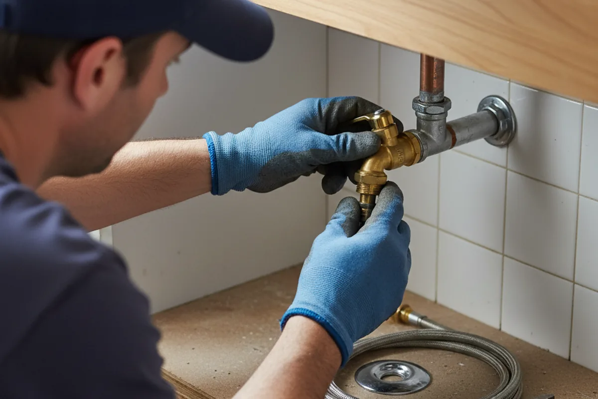 Shutoff valve and fitting work during Faucet and Fixture Repair in Bremen